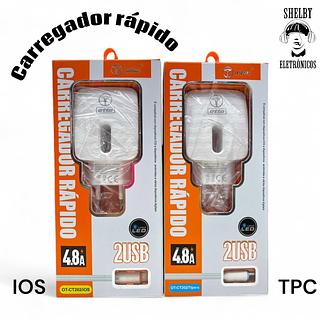 Carregador Rapido 2 USB Otto