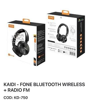 FONE BLUETOOTH KAIDI WIRELESS + READIO FM
