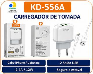 Carregador Completo Rápido Duplo USB-IOS KAIDI