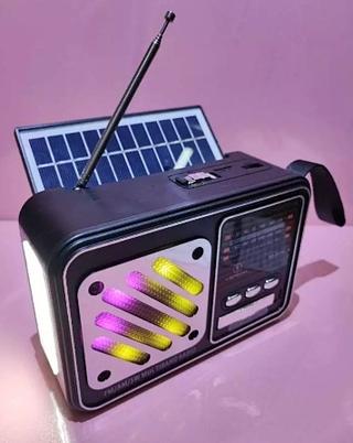 Radio AM/FM/SW Bluethooth USB Com Placa Solar 5w