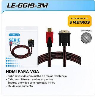 CABO HDMI PARA VGA 3 METROS