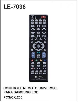 Controle Remoto UNIVERSAL P/ SAMSUNG LCD