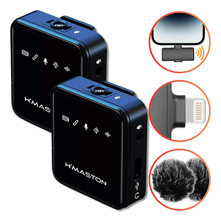 Microfone Lapela iOS Duplo HMASTON