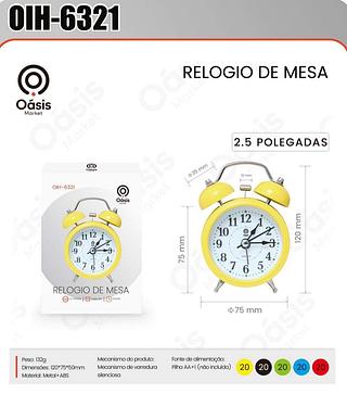 RELOGIO DE MESA RETRO + DESPERTADOR