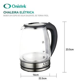 Chaleira Elétrica de Vidro ONISTEK 220V