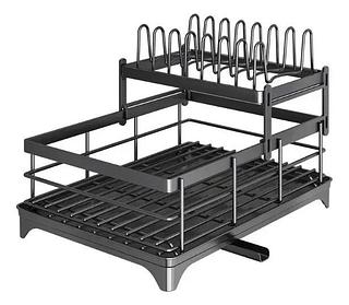 ESCORREDOR DE LOUÇA MODULAR 2 ANDARES / BANDEIJA DE DRENO GIRATÓRIO 360•