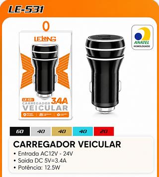 Carregador Veicular 3.4A