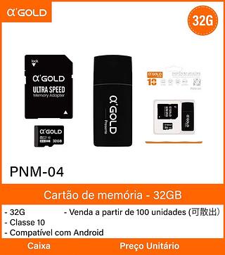 Cartão de Memória 32GB GOLD