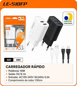 CARREGADOR LELONG USB/IOS 3.1A