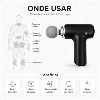 Pistola Massageador Muscular Profissional Elétrico