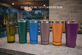 Copo 473 Ml Com Caixa De Som