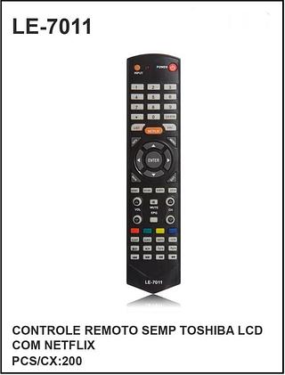 Controle Remoto SEMP TOSHIBA LCD C/ NETFLIX