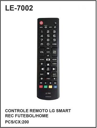 Controle Remoto LG SMART REC FUTEBOL HOME