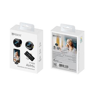 Microfone Duplo Lapela TC e IOS com transmissor