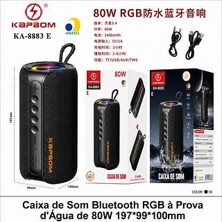 Caixa de Som Bluetooth RGB à Prova d'Água de 80W 197*99*100mm Kapbom