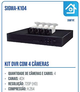 DVR- Kit com 4 Cameras DVR 720P HD