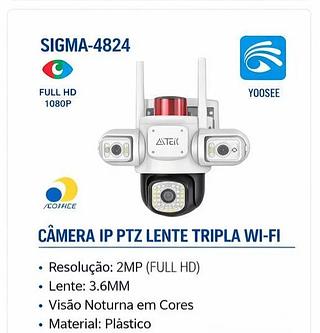 Câmera IP PTZ Lente Tripla Wi-fi