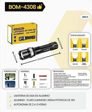 LANTERNA DE LIGA DE ALUMÍNIO