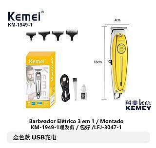 Maquina De Cortar Cabelo Profissional km 1949