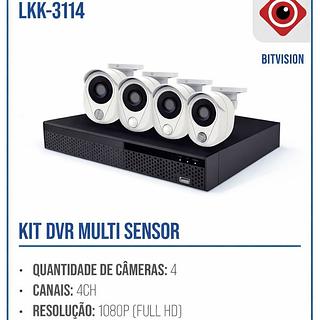 DVR - Kit 4 Câmeras com DVR Multi Sensor 1080p FULL HD