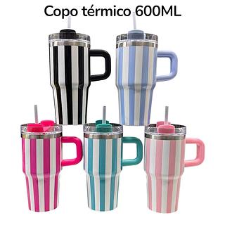 Copo Térmico Listrado 600ml