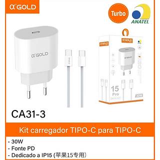 Kit Carregador Tipo C para Tipo C