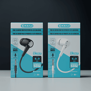 Fone de ouvido fio com microfone