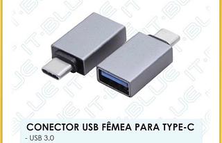 Conector USB FÊMEA P/ TYPE-C USB 3.0