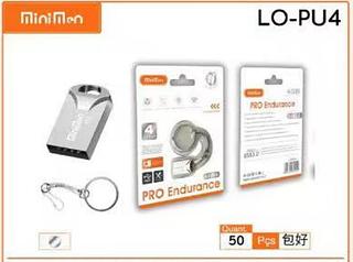 Pendrive Minimen aço inox/chaveiro 4GB