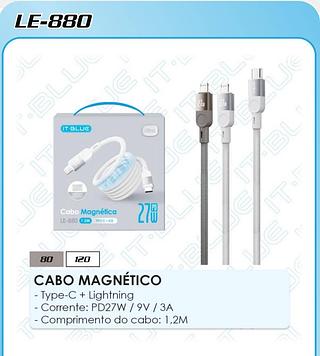 CABO MAGNÉTICO - Type-C + Lightning