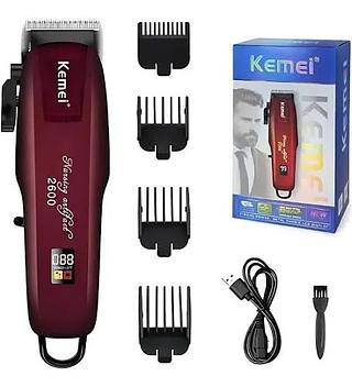 Maquina de Cabelo Digital Profissional KEMEI