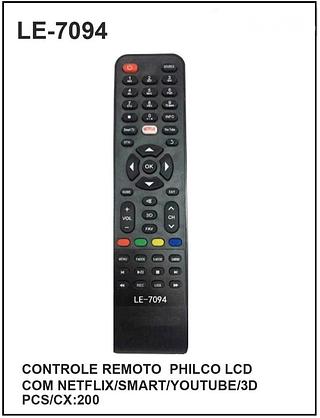 Controle Remoto PHILCO LCD C/ NETFLIX SMART YOUTUBE 3D