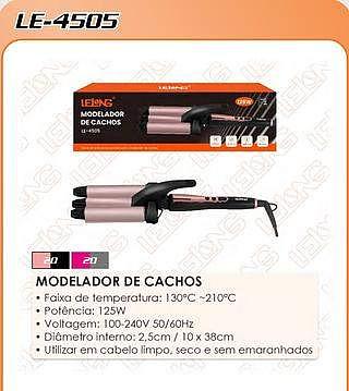 MODELADOR DE CACHOS • Faixa de temperatura: 130°C ~210°C