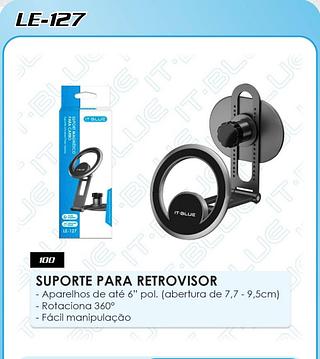 SUPORTE PARA RETROVISOR - Aparelhos de até 6" pol. (abertura de 7,7 - 9,5cm)