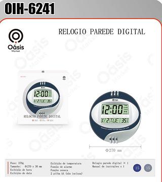 RELOGIO DIGITAL DE PAREDE 4 EM 1 + DESPERTADOR