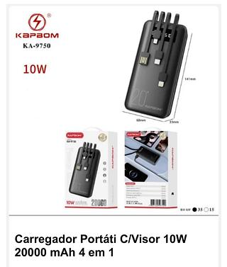 Power bank 20000 mAh digita 10W