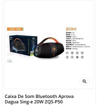 Caixa de som Bluetooth a prova D´água 20W