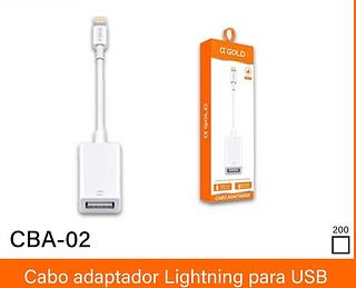 Cabo adaptador Lightning para USB