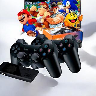 Game stick 10.000 para tv com 2 controles