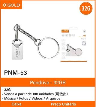 Pendrive Chaveiro 32 GB GOLD