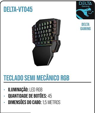 Teclado Semi Mecânico RGB 1,5M