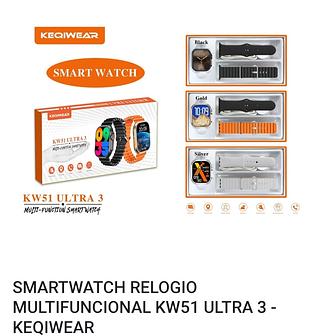 SMARTWATCH RELOGIO MULTIFUNCIONAL KW51 ULTRA 3