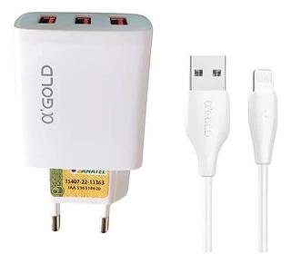 Kit Carregador IOS 5.1A-3USB