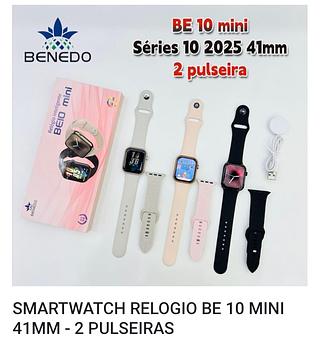 SMARTWATCH RELOGIO BE 10 MINI 41MM COM 2 PULSEIRAS