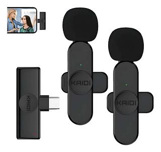Microfone Lapela Duplo TIPO-C